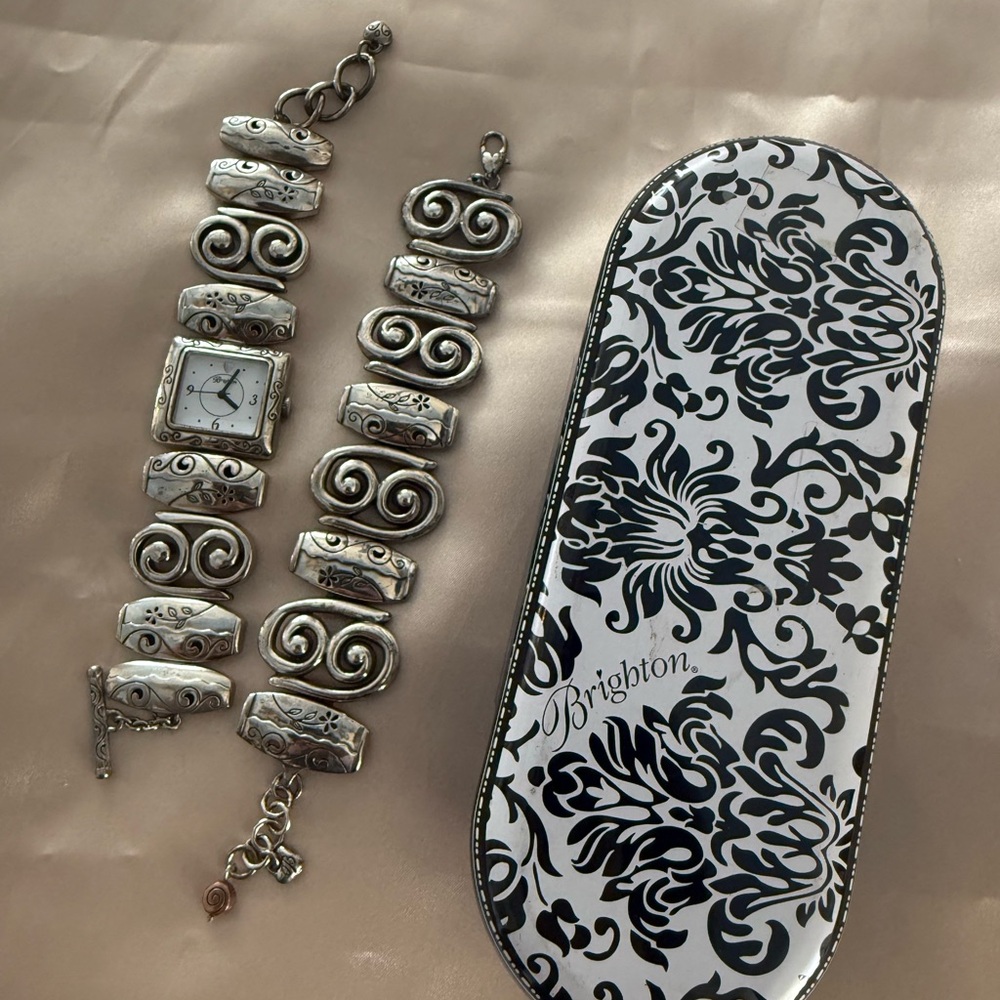 Brighton Silver Scrollwork Bracelet/ Watch - Picture 7 of 8